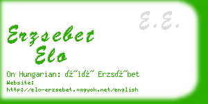 erzsebet elo business card